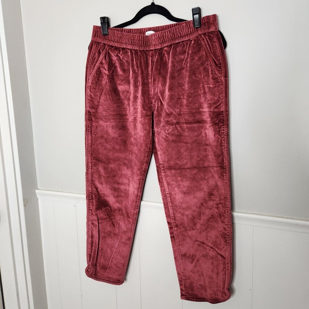 MADEWELL Red Velvet Track Trousers